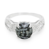 Schneeflocken-Obsidian-Silberring