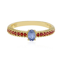 Blauer Ceylon-Saphir-Silberring(Adela Silber)