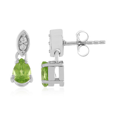 Peridot-Silberohrringe