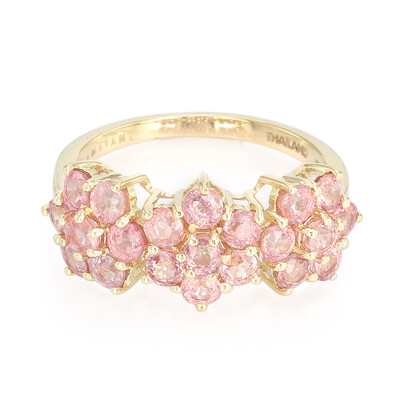 Nicht erhitzter Padparadscha-Saphir-Goldring (AMAYANI)