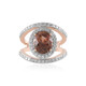 Himbeer-Zirkon-Goldring (SUHANA)