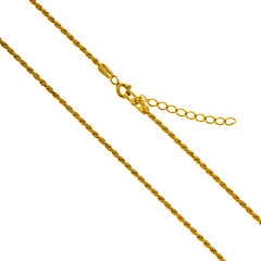 Silber-Kordelkette - 4 g - 40-43 cm - vergoldet (Joias do Paraíso)