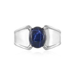 Blauer Stern-Saphir-Silberring