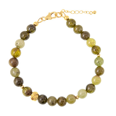 Grossular-Silberarmband