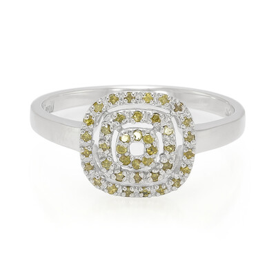 Fancy-Diamant-Silberring