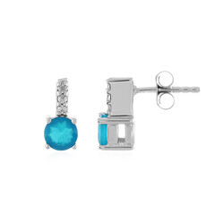 Äthiopischer Blauer Opal-Silberohrringe