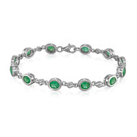 Sambia-Smaragd-Silberarmband