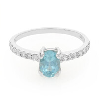 Blauer Apatit-Silberring