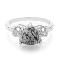 Schneeflocken-Obsidian-Silberring