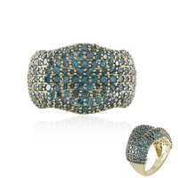 Blauer I2 Diamant-Goldring (de Melo)