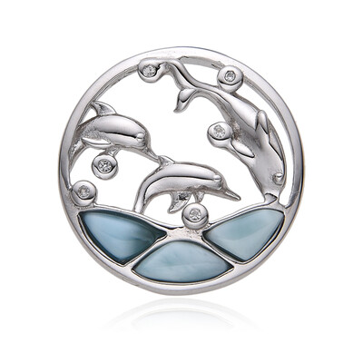 Larimar-Silberanhänger