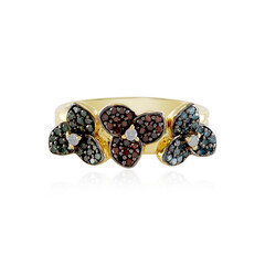 I3 Diamant-Silberring