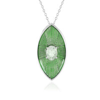 Grüner Amethyst-Silberhalskette (Adela Silber)
