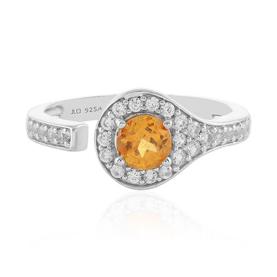 Mandarin-Granat-Silberring