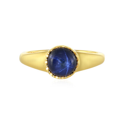 Blauer Stern-Saphir-Silberring