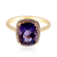 Blaubeer-Quarz-Goldring