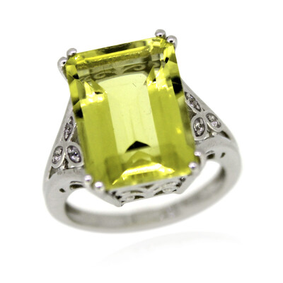 Ouro Verde-Quarz-Silberring