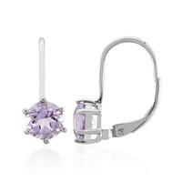 Bolivianischer Amethyst-Silberohrringe