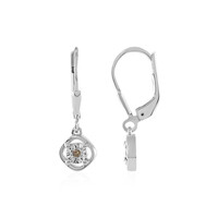 I3 Champagner-Diamant-Silberohrringe