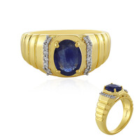 Blauer Madagaskar-Saphir-Silberring