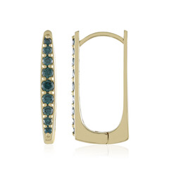 Blauer VS1 Diamant-Goldohrringe