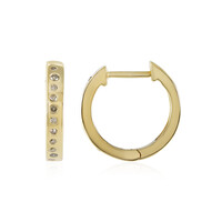 I3 Champagner-Diamant-Silberohrringe