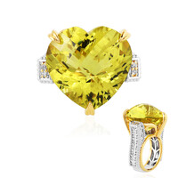 Ouro Verde-Quarz-Silberring (Gems en Vogue)