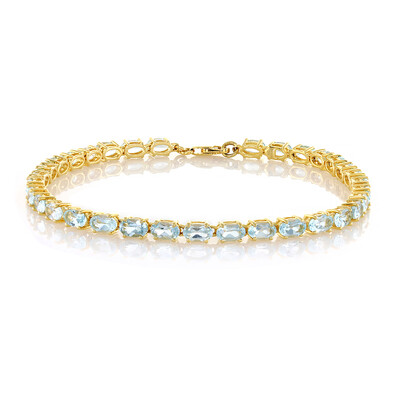 Himmelblauer Topas-Silberarmband