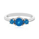 Neonblauer Apatit-Silberring