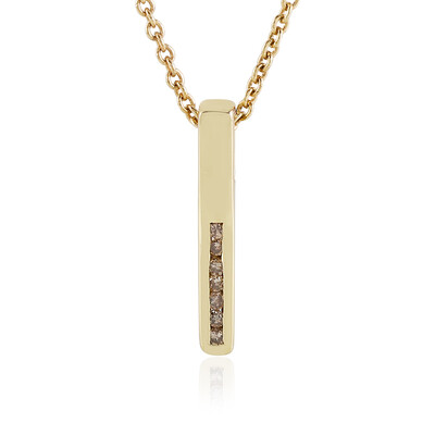 I2 Champagner-Diamant-Goldhalskette (de Melo)