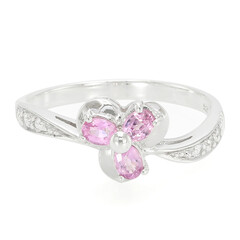 Pinkfarbener Ceylon-Saphir-Silberring