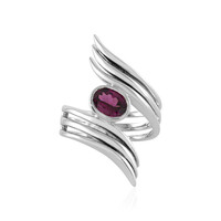 Magenta-Granat-Silberring (de Melo)