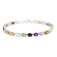 Edelstein-Silberarmband