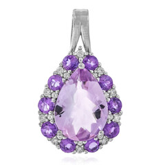 Lavendel-Amethyst-Silberanhänger