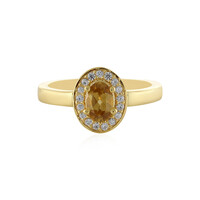 Champagner-Zirkon-Silberring