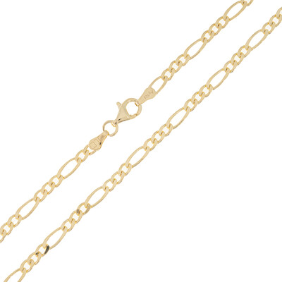 Silber-Figarokette - 45 cm - 6,19 g - vergoldet