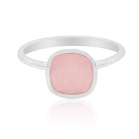 Pinkfarbene Jade-Silberring