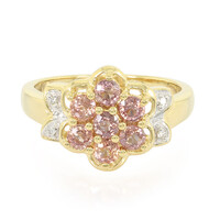 Nicht erhitzter Padparadscha-Saphir-Goldring (AMAYANI)