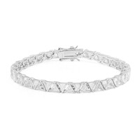 Weißer Topas-Silberarmband