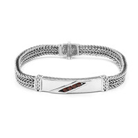 Mosambik-Granat-Silberarmband (Nan Collection)