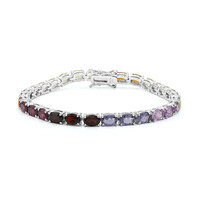 Edelstein-Silberarmband