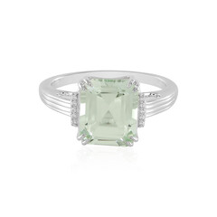 Grüner Amethyst-Silberring