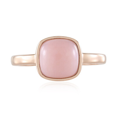 Pinkfarbener Opal-Silberring