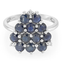 Blauer Saphir-Silberring