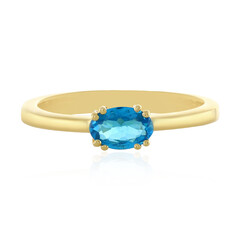 Neonblauer Apatit-Silberring