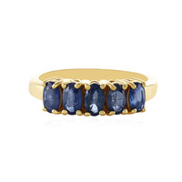 Blauer Saphir-Silberring