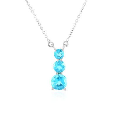 Paraibafarbener Topas-Silbercollier