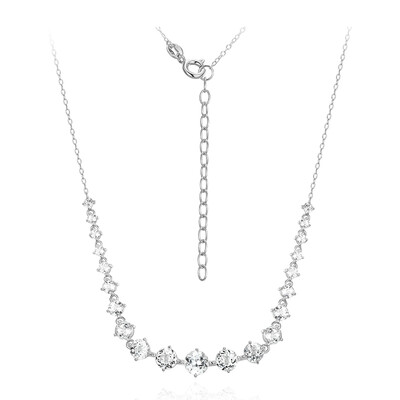 Weißer Topas-Silbercollier