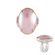 Pinkfarbene Mabe-Perlen-Silberring (Gems en Vogue)
