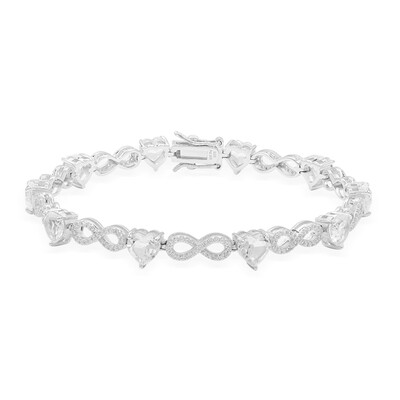 Weißer Topas-Silberarmband